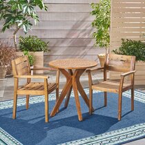 Bistro Wood Patio Dining Sets You ll Love Wayfair